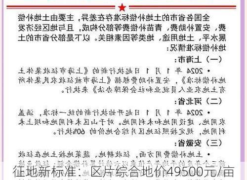 征地新标准：区片综合地价49500元/亩，补偿费构成与计算逻辑全解析