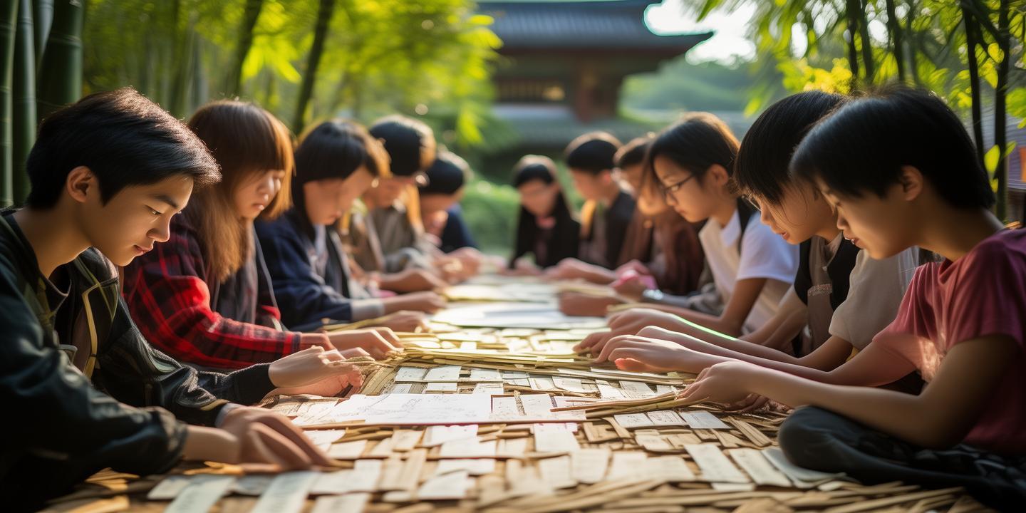 台湾青年代表团体验孝文化,两岸青年共编竹简家书,传承中华传统美德
